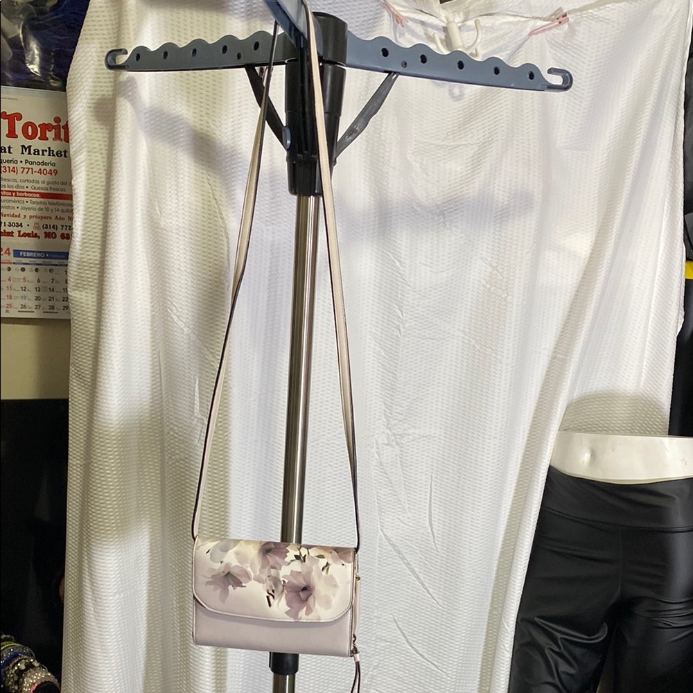 Cream Crossbody Bag With Signature Pattern - image 1